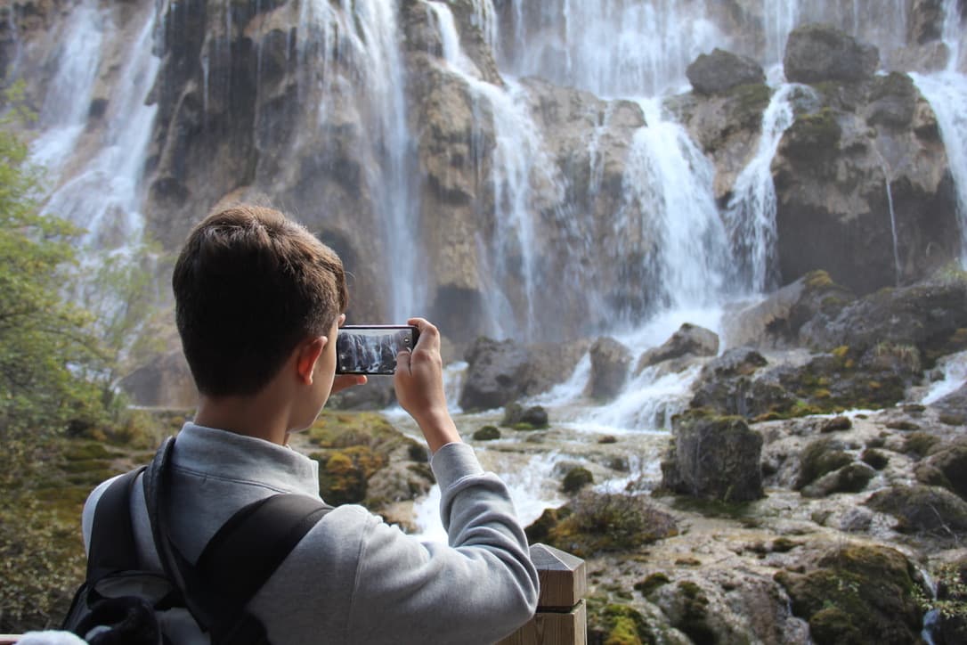 Mountain waterfall
